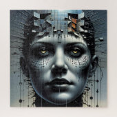 Jigsaw puzzle de fille Matrix d'art Abstrait (Vertical)