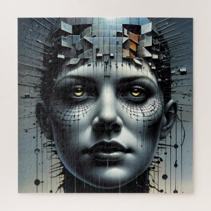 Jigsaw puzzle de fille Matrix d'art Abstrait