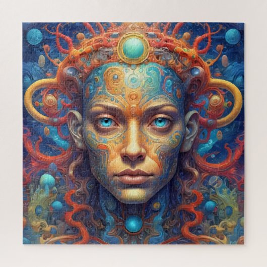 Jigsaw puzzle de portrait imaginaire d'une fille (Vertical)