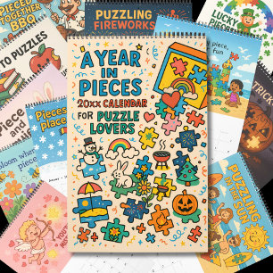 Jigsaw Puzzle liefhebbers cadeau Een jaar in stukk Kalender
