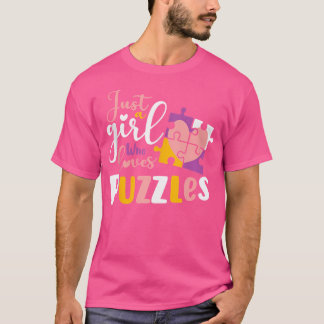 Jigsaw Puzzle Lover Games  Just A Girl Who Loves P T-shirt