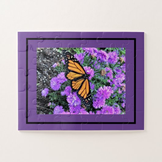 Jigsaw Puzzle Monarque sur Asters (Horizontal)