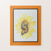 Jigsaw Puzzle Monarque sur tournesol (Vertical)