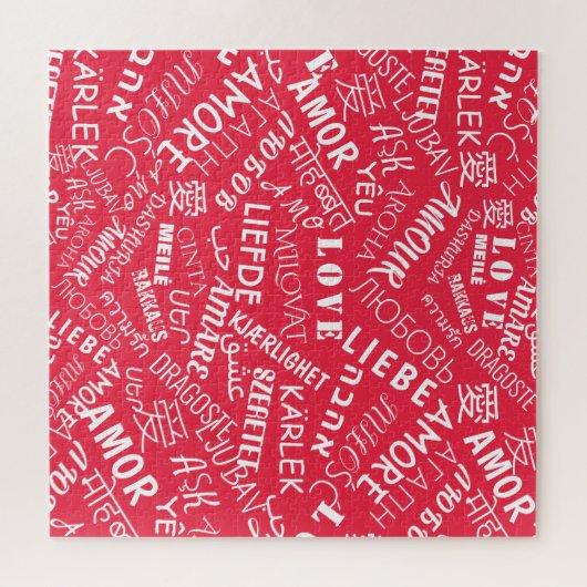 Jigsaw Puzzle multilingue Love Word Text (Horizontal)