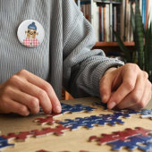 Jigsaw Puzzle persoon spelletjes hoofd Ronde Button 5,7 Cm