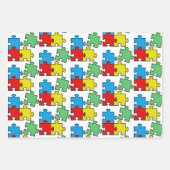 Jigsaw Puzzle Pièces Conception Feuilles de papier (Devant)