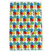 Jigsaw Puzzle Pieces Design Medium Cadeauzakje (Achterkant)