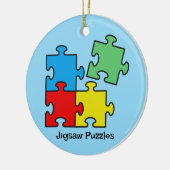 Jigsaw Puzzle Pièces Design Ornement céramique (Gauche)