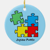 Jigsaw Puzzle Pièces Design Ornement céramique (Dos)