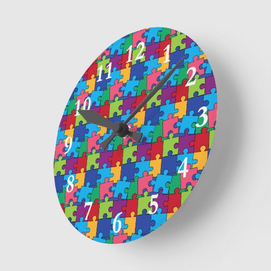 Jigsaw Puzzle Pièces Mur Horloge (Angle)