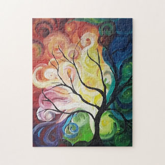 Jigsaw Puzzle Rainbow Tree by JP Denyer