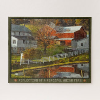 Jigsaw Puzzle Reflection Of A Peaceful Amish Farm Legpuzzel