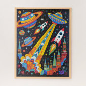JIGSAW PUZZLE - Retro Space (Great for Beginners!) (Vertical)