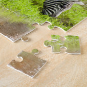 Jigsaw puzzle Zebras près de la rivière (Côté)