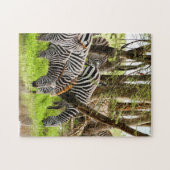 Jigsaw puzzle Zebras près de la rivière (Horizontal)