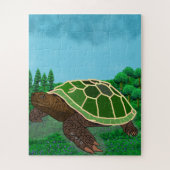 Jigsaw Turtle. Legpuzzel (Verticaal)