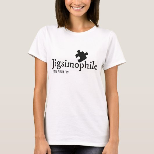 Jigsimophile Funny Nerd Term for Jigzaag Puzzle Fa T-shirt (Voorkant)
