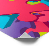 Jigzaadpatroon cartoon poster (Hoek)