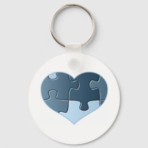 Jigzaag Heart Keychain