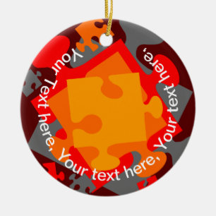 Jigzaag Jumble Keramisch Ornament