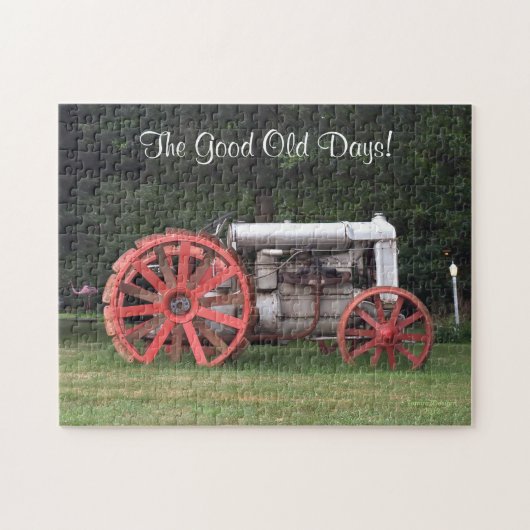 Jigzaag Puzzle Antiek Tractor Good Old Days Gezegd Legpuzzel (Horizontaal)