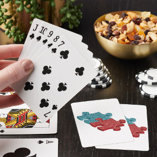 Jigzaag Puzzle-artikelen die kaarten afspelen