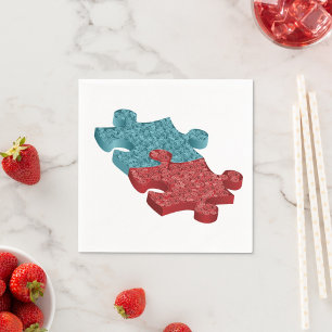 Jigzaag Puzzle-artikelen Servetten
