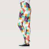 Jigzaag Puzzle Autism Pattern Gift Cute Summer Leggings (Links)