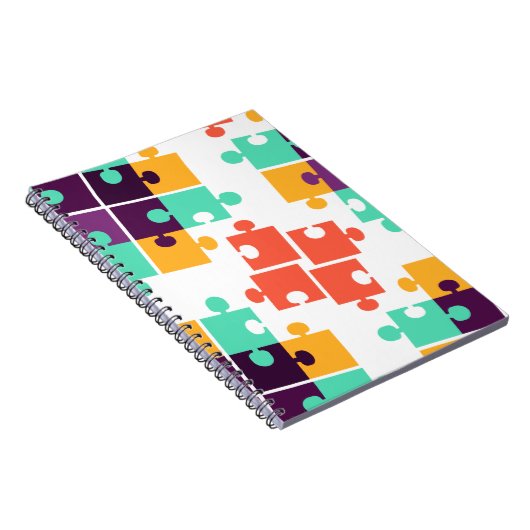 Jigzaag Puzzle Autism Pattern Gift Cute Summer Notitieboek (Rechterzijde)