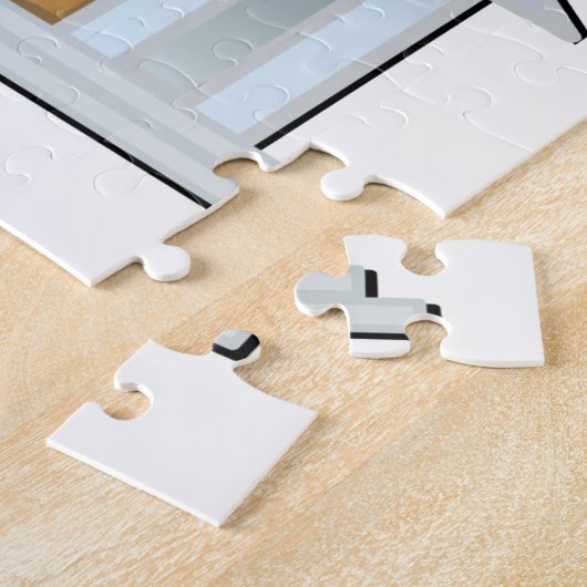 Jigzaag Puzzle Banker Legpuzzel (Zijkant)