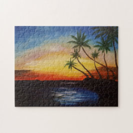 Jigzaag Puzzle Beach Sunset by JPDenyer Legpuzzel