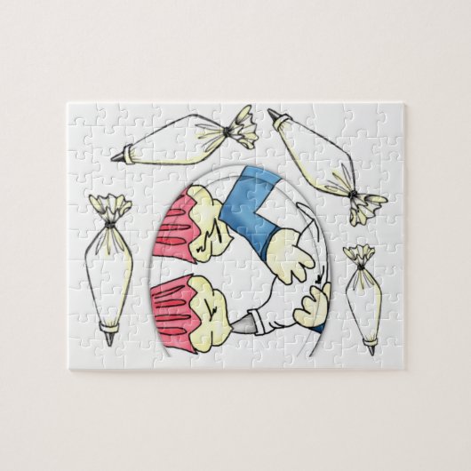 Jigzaag Puzzle Cake Decorator Legpuzzel (Horizontaal)