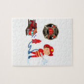 Jigzaag Puzzle Fireman Legpuzzel (Horizontaal)