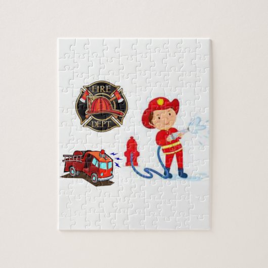 Jigzaag Puzzle Fireman Legpuzzel (Verticaal)