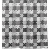 Jigzaag Puzzle Gray Tones Douchegordijn (Voorkant)