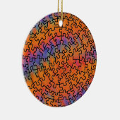 Jigzaag Puzzle Keramisch Ornament (Rechts)