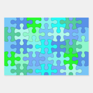 Jigzaag Puzzle Lovers Wrapping Paper Set