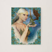 Jigzaag Puzzle met Fantasy Elf en Cute Dragon Legpuzzel (Verticaal)