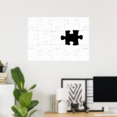 Jigzaag Puzzle met Poster ontbrekende stukken (Thuiskantoor)