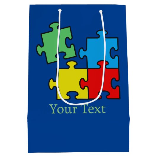 Jigzaag Puzzle-projectietoestel Gift Bag Medium Cadeauzakje (Achterkant)