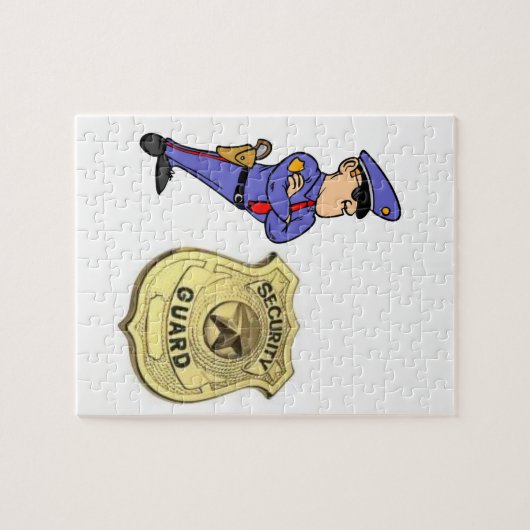 Jigzaag Puzzle Security Guard Legpuzzel (Horizontaal)