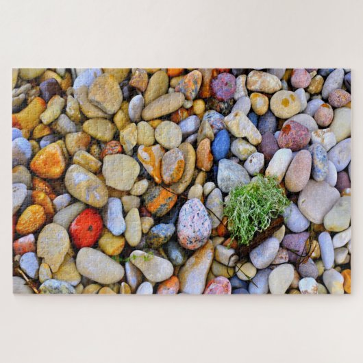Jigzaag Puzzle Stones. Grote meren Shoreline Legpuzzel (Horizontaal)