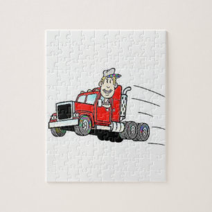 Jigzaag Puzzle Truck Driver Legpuzzel