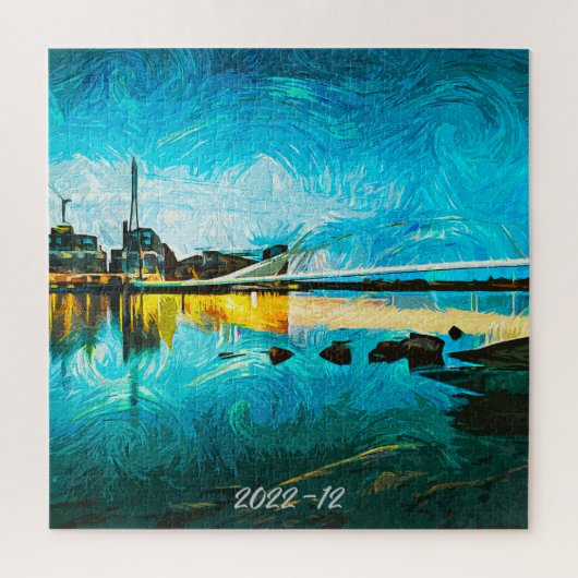 Jigzaag Puzzle - Uitdaging - Helsinki Finland Legpuzzel (Verticaal)