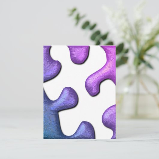 Jigzaag Puzzle Uitnodiging (Staand voorkant)