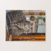 Jigzaag Puzzle van twee katten samen Legpuzzel (Horizontaal)