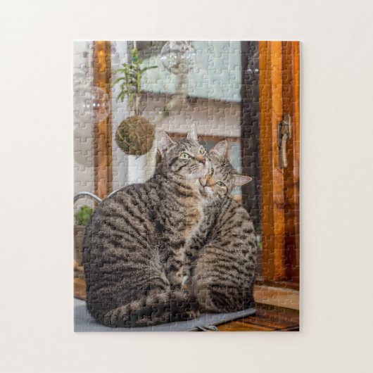 Jigzaag Puzzle van twee katten samen Legpuzzel (Verticaal)