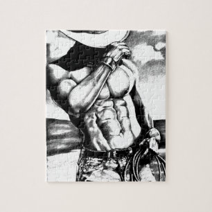 Jigzaag puzzle voor mannen Kunst Masculine Cowboy  Legpuzzel