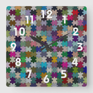 Jigzaag Puzzle Wall klok