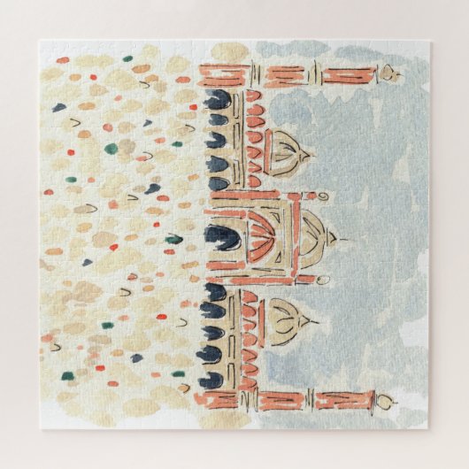 Jigzaag Puzzle Waterverf Legpuzzel (Horizontaal)
